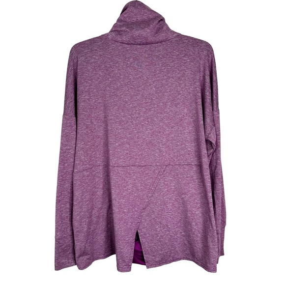 Columbia Cowl Neck Crossover Back Long Sleeve Active Top Purple Women’s XL - Picture 2 of 12